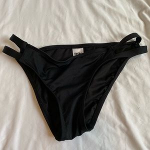 Black strappy size bikini bottoms